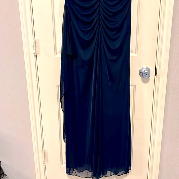 X By Xscape Chiffon Lace Sleeve Dress - Picture 7 of 9